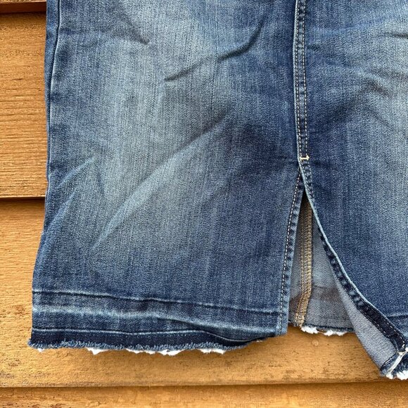 GAP Denim Skirt Blue Front Split Cutoff Size 4 - Picture 7 of 16